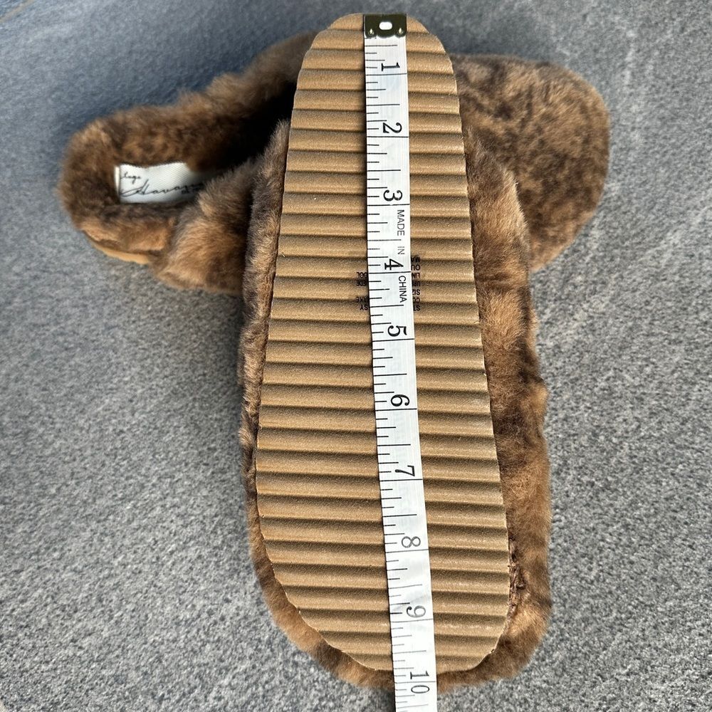 NWB Vintage Havana "Easy" Faux Fur Slipper in Brown Snake Women's 7 Cork Slides - Picture 9 of 12